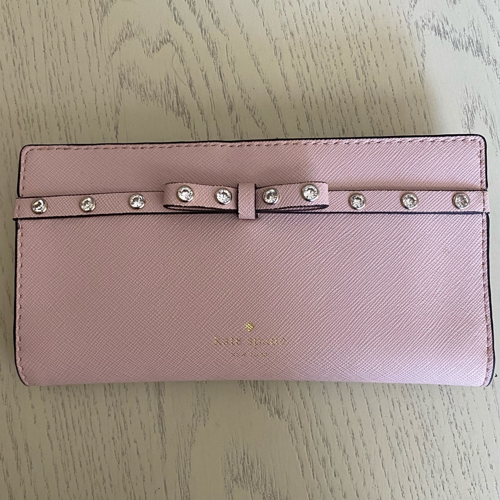 Kate Spade Pink Bow Rhinestone Wallet